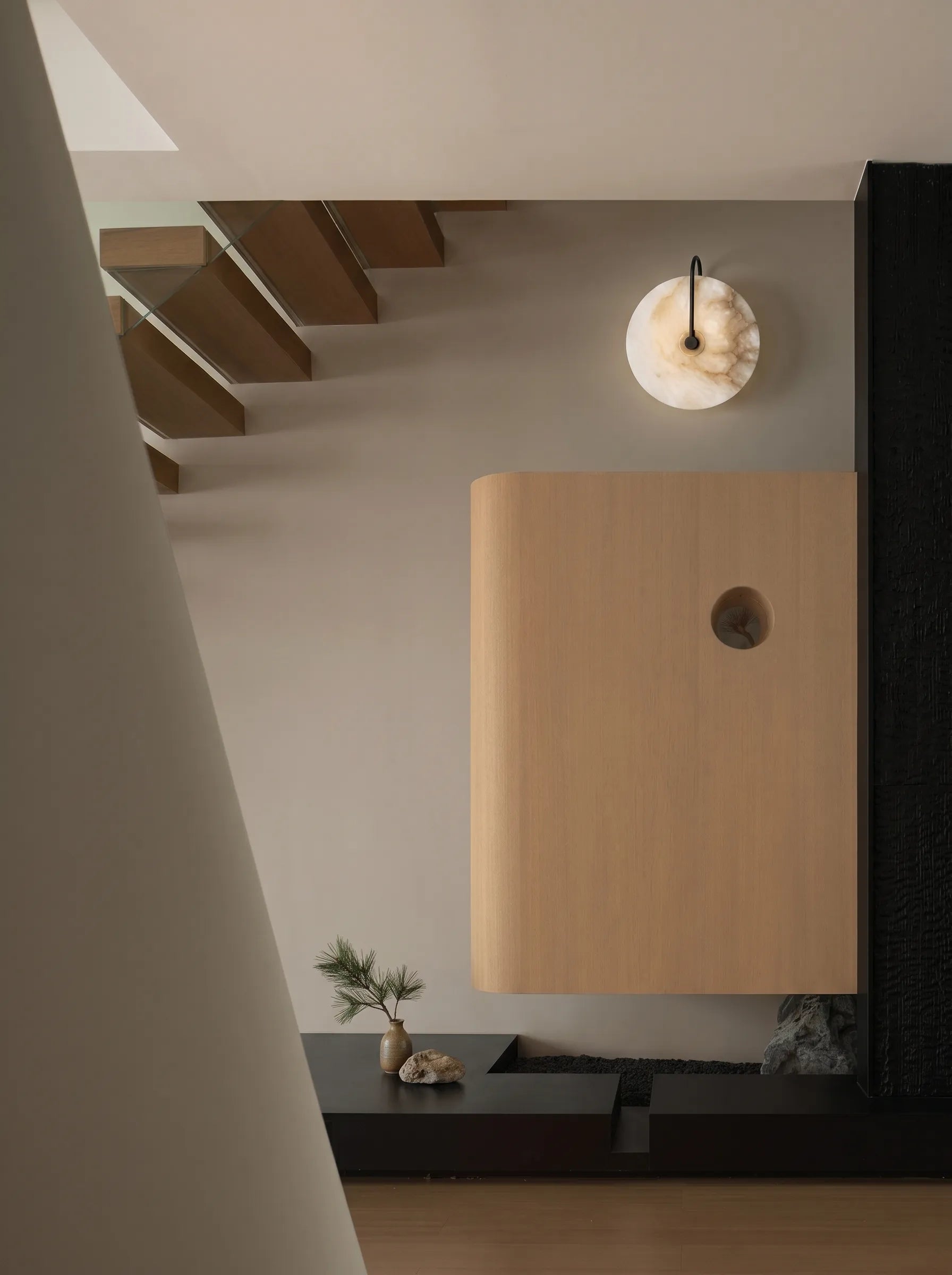 Zarra Alabaster Disc LED Wall Sconce