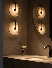 Zarra Alabaster Disc LED Wall Sconce