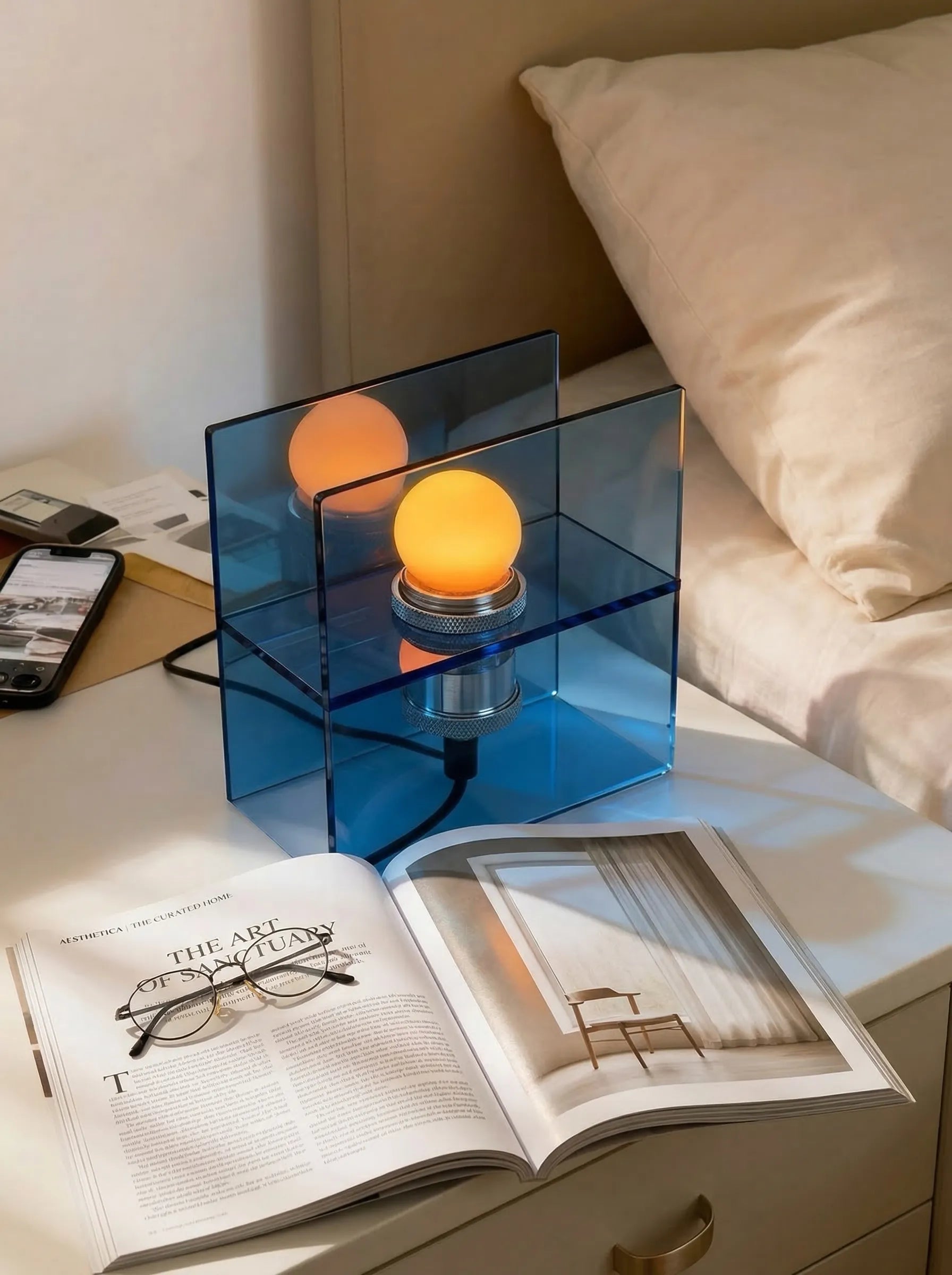 Guzzi Sunset Ocean Horizon Table Lamp Acrylic