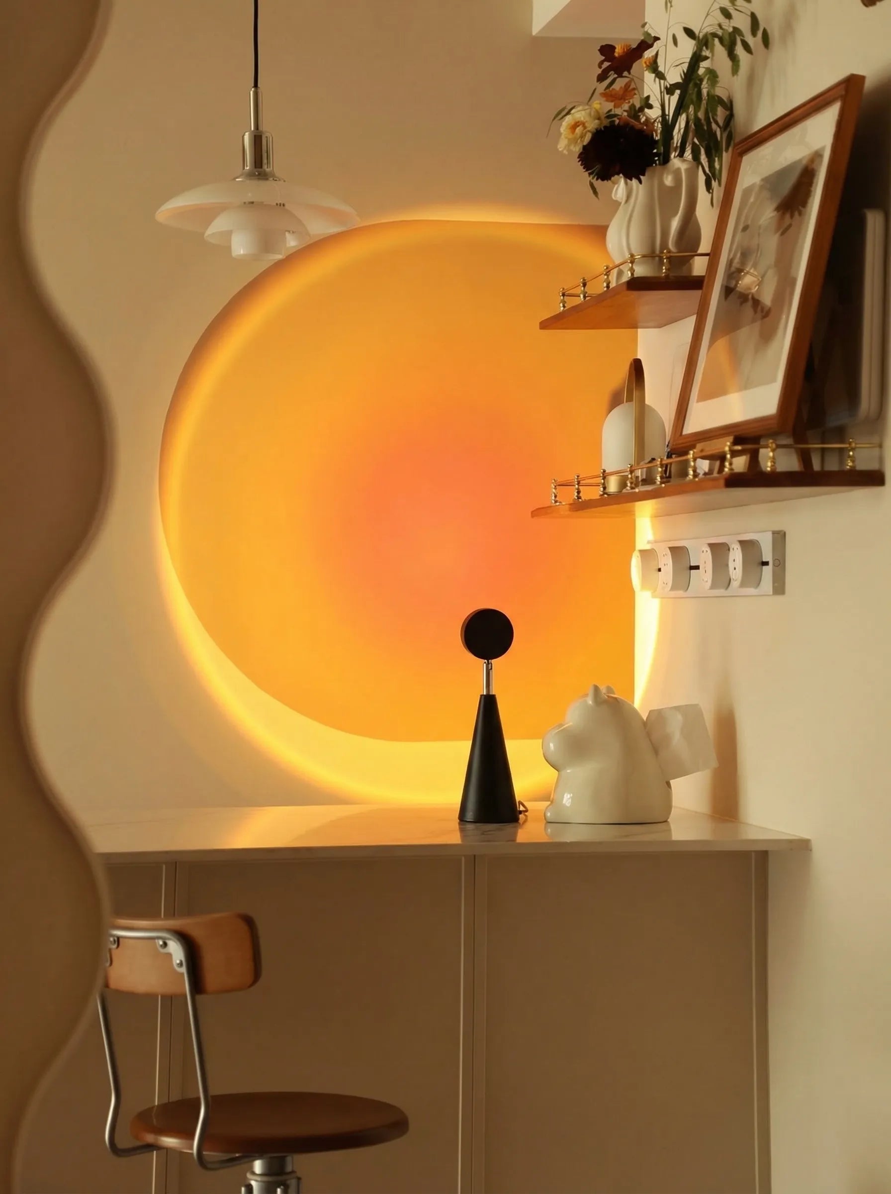 Kobe Sunset Projection Table Lamp LED