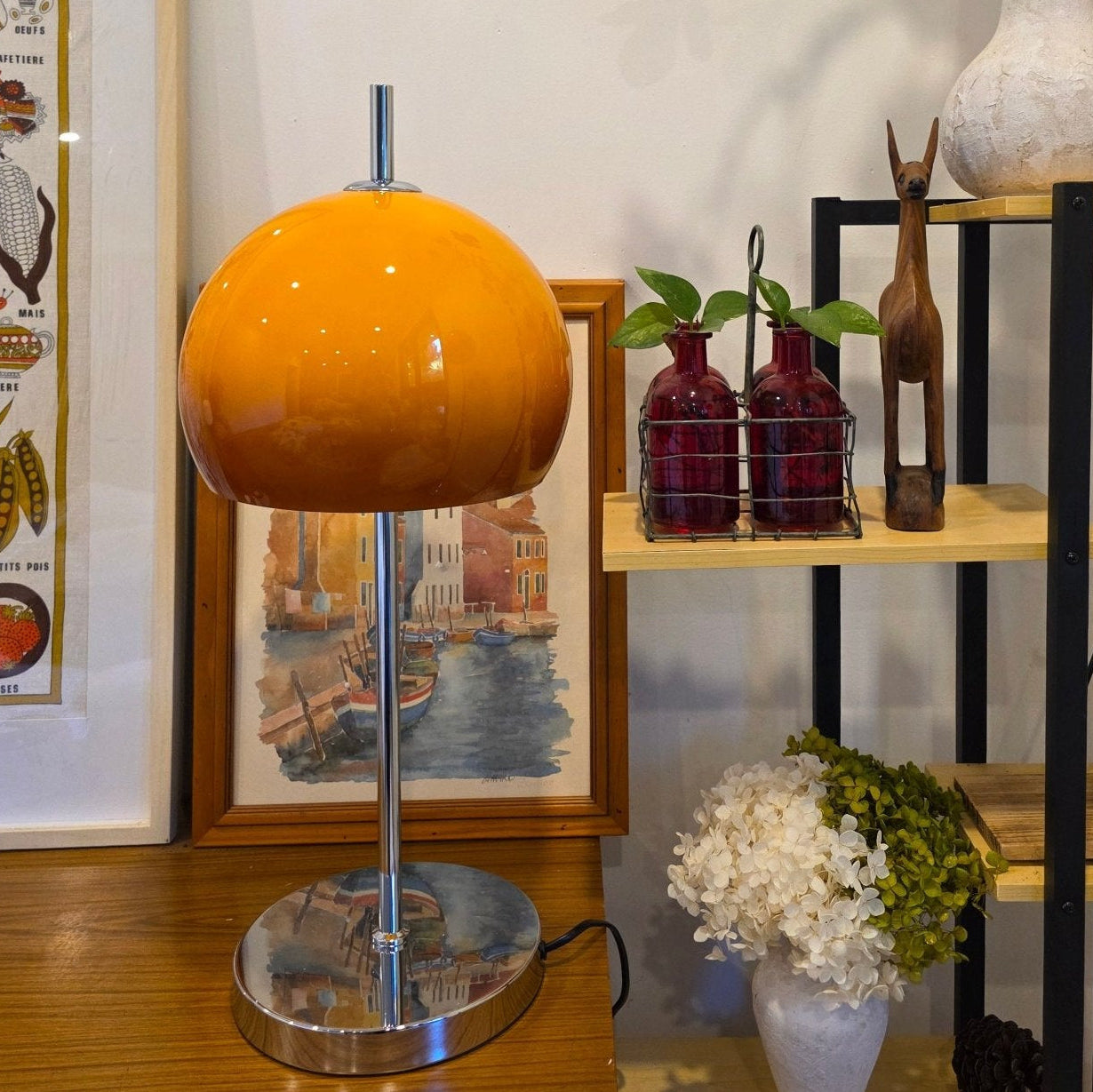 Carla Floor Lamp & Olivia Table Lamp Set - Homezee