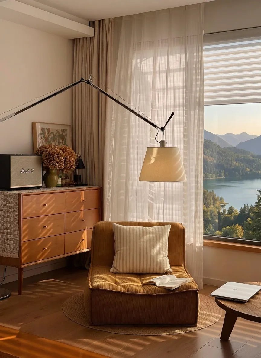 Tolomeo Mega Swing Arm Floor Lamp | Replica 1987 Design - Homezee