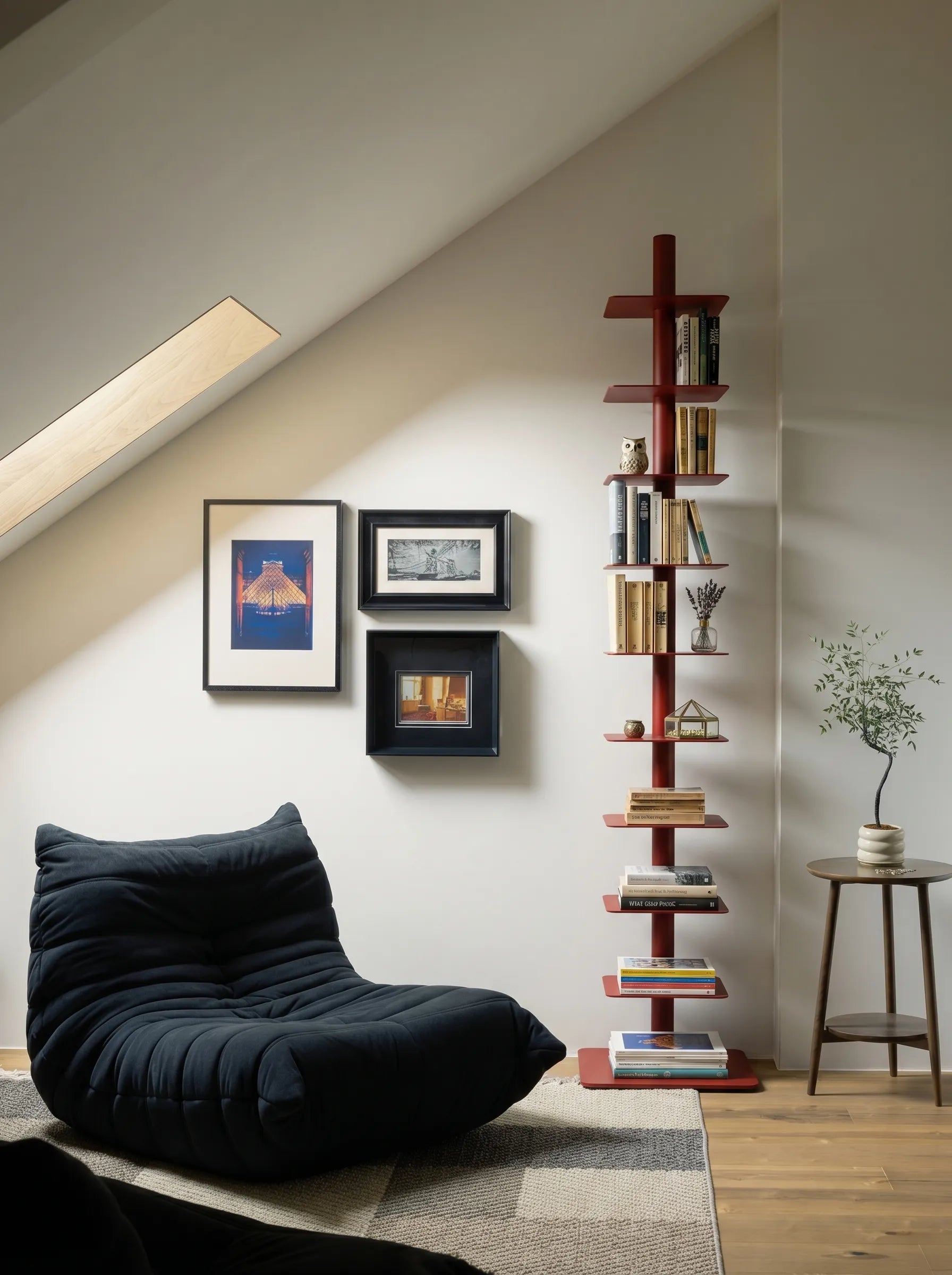 Vertical Spine Book Tower Metal Book Organizer 9-Tier Rotating Spine Bookshelf
