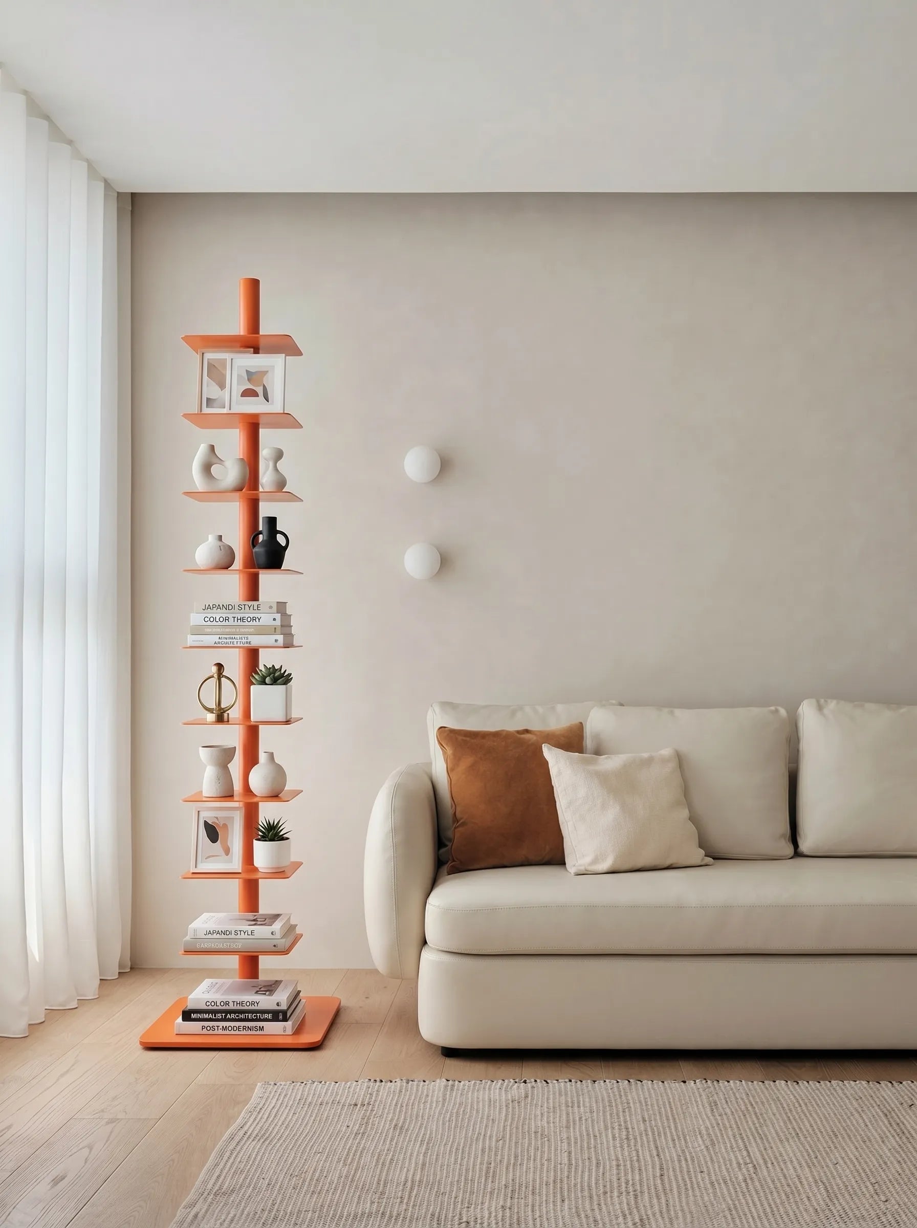 Vertical Spine Book Tower Metal Book Organizer 9-Tier Rotating Spine Bookshelf
