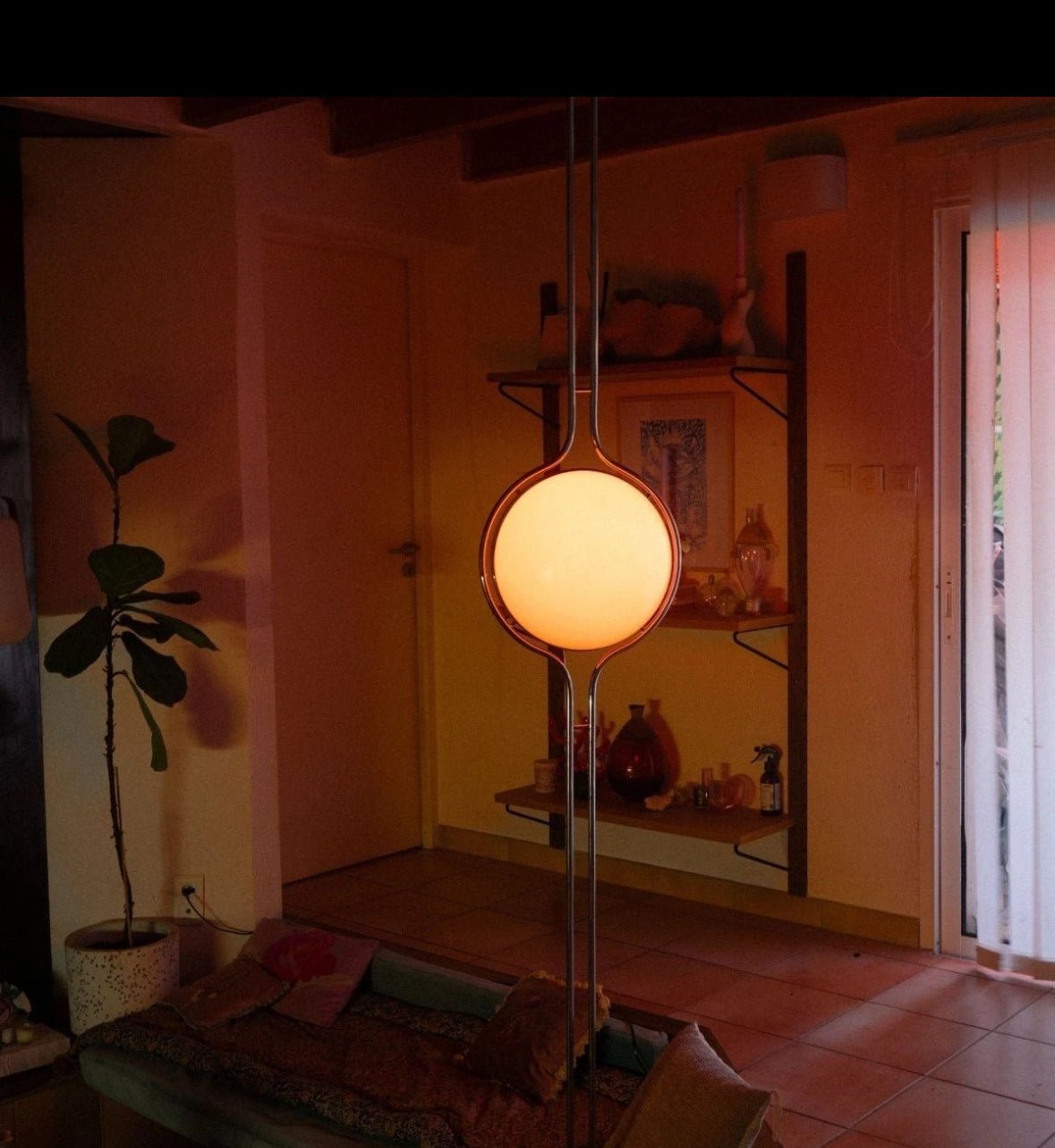 Garreau Globe Floor To Ceiling Lamp - Bauhaus Replica 1971 Design - Homezee