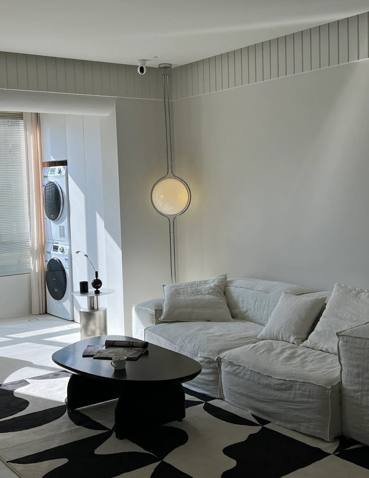 Garreau Globe Floor To Ceiling Lamp - Bauhaus Replica 1971 Design - Homezee