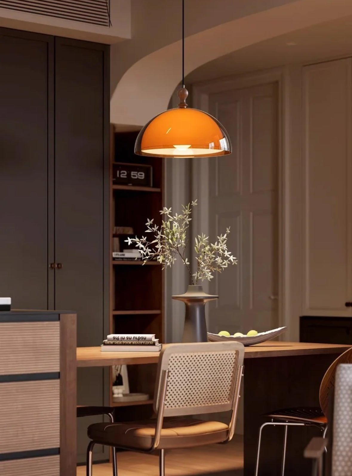 Coby Swing Arm Pendant Light | Double Dome Shades - Homezee