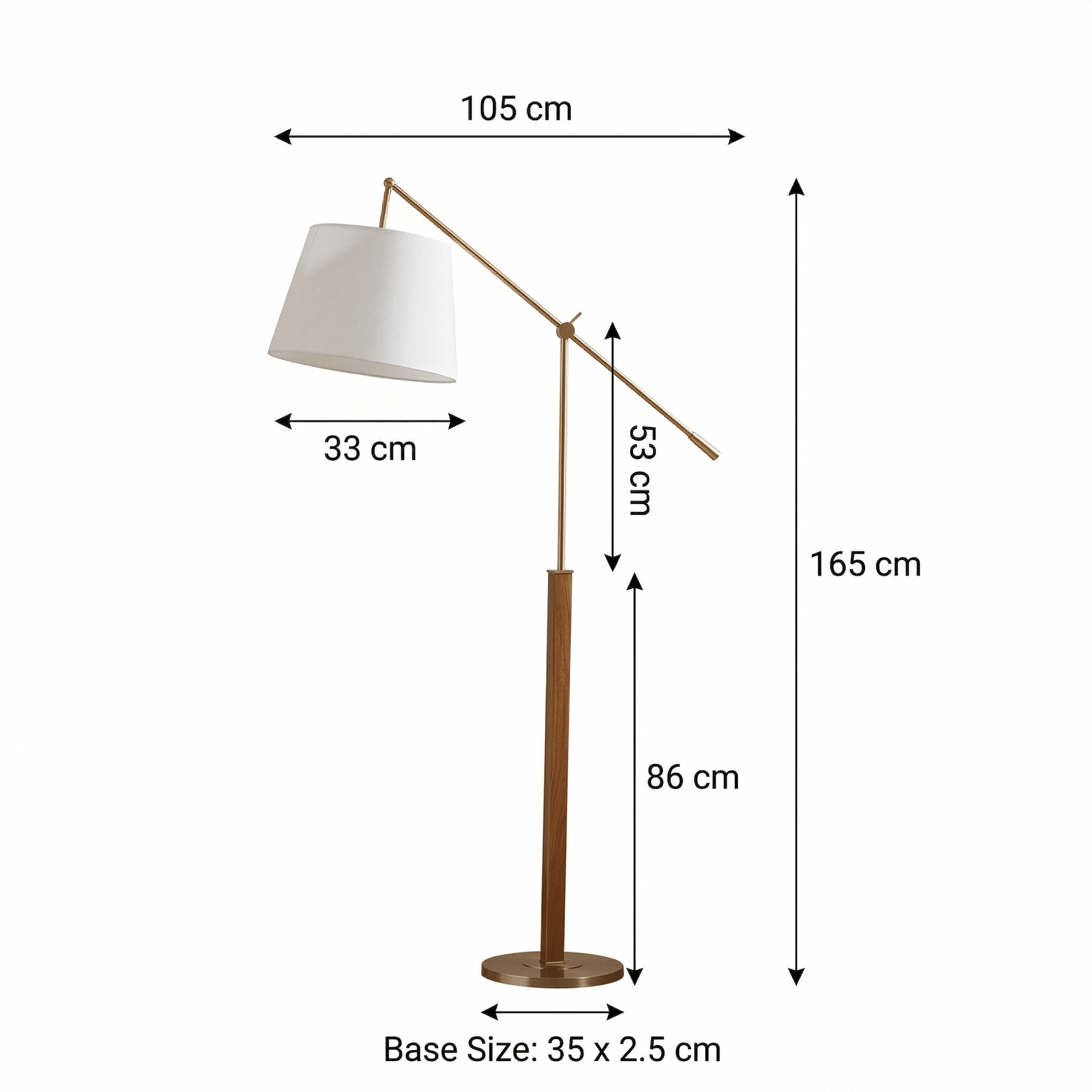 Beamline Swing Arm Floor & Table Lamp - Homezee