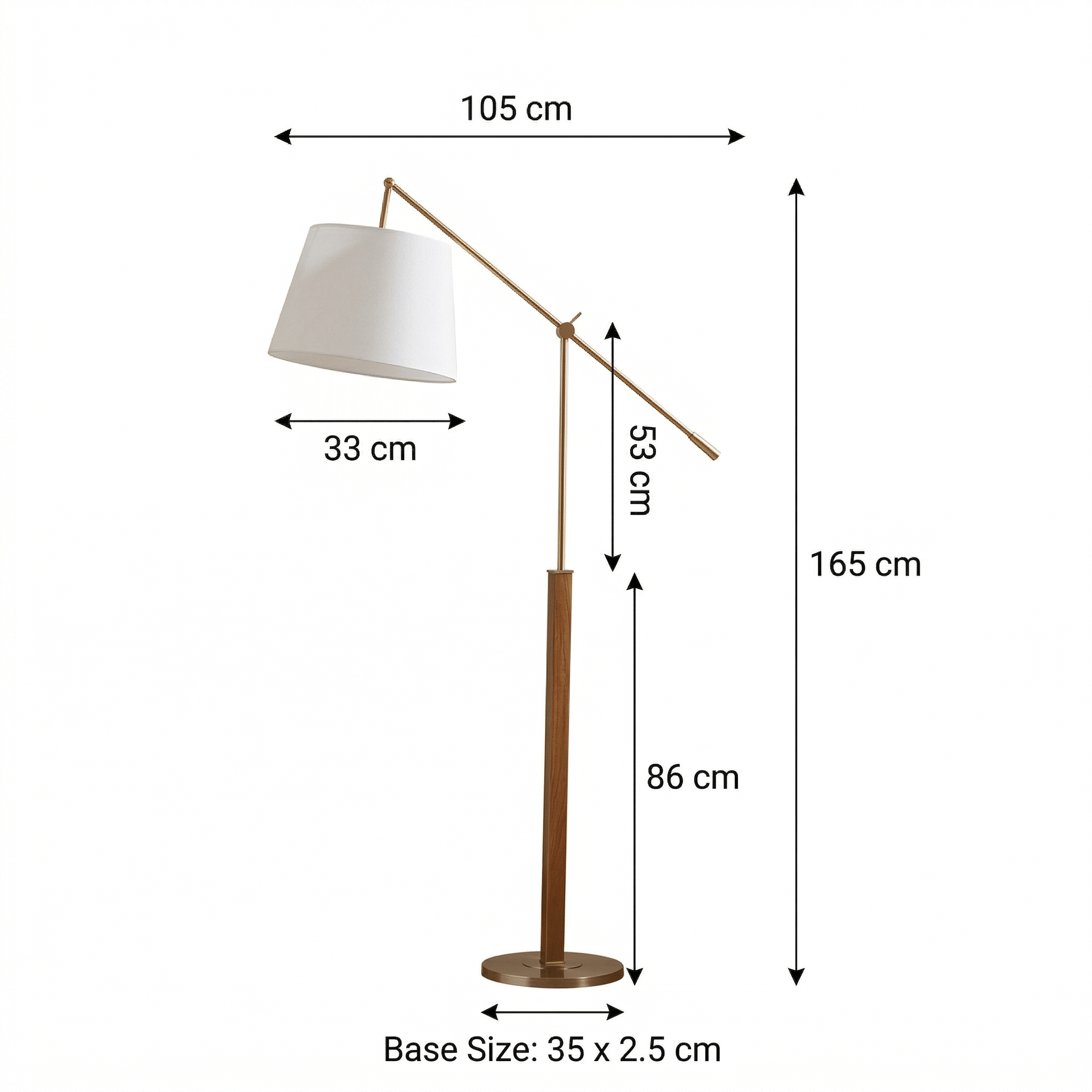 Beamline Swing Arm Floor & Table Lamp - Homezee