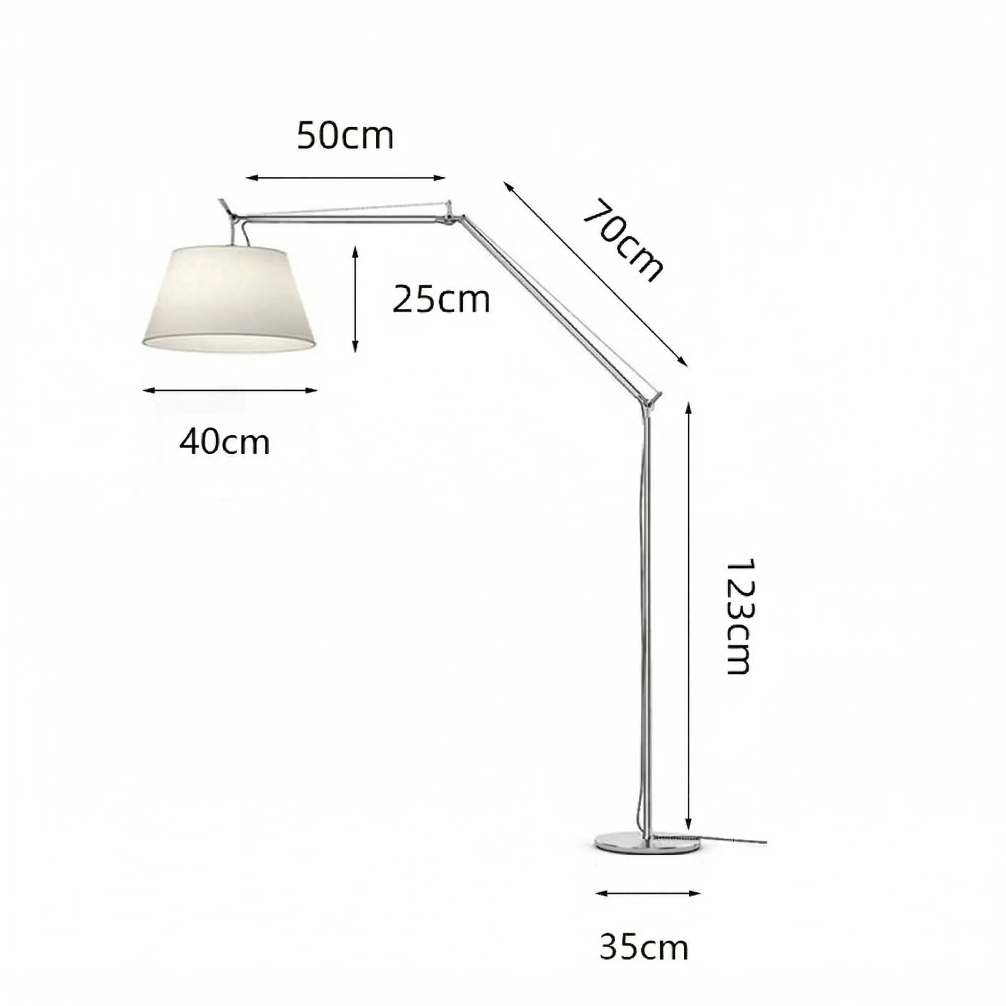 Tolomeo Mega Swing Arm Floor Lamp | Replica 1987 Design - Homezee