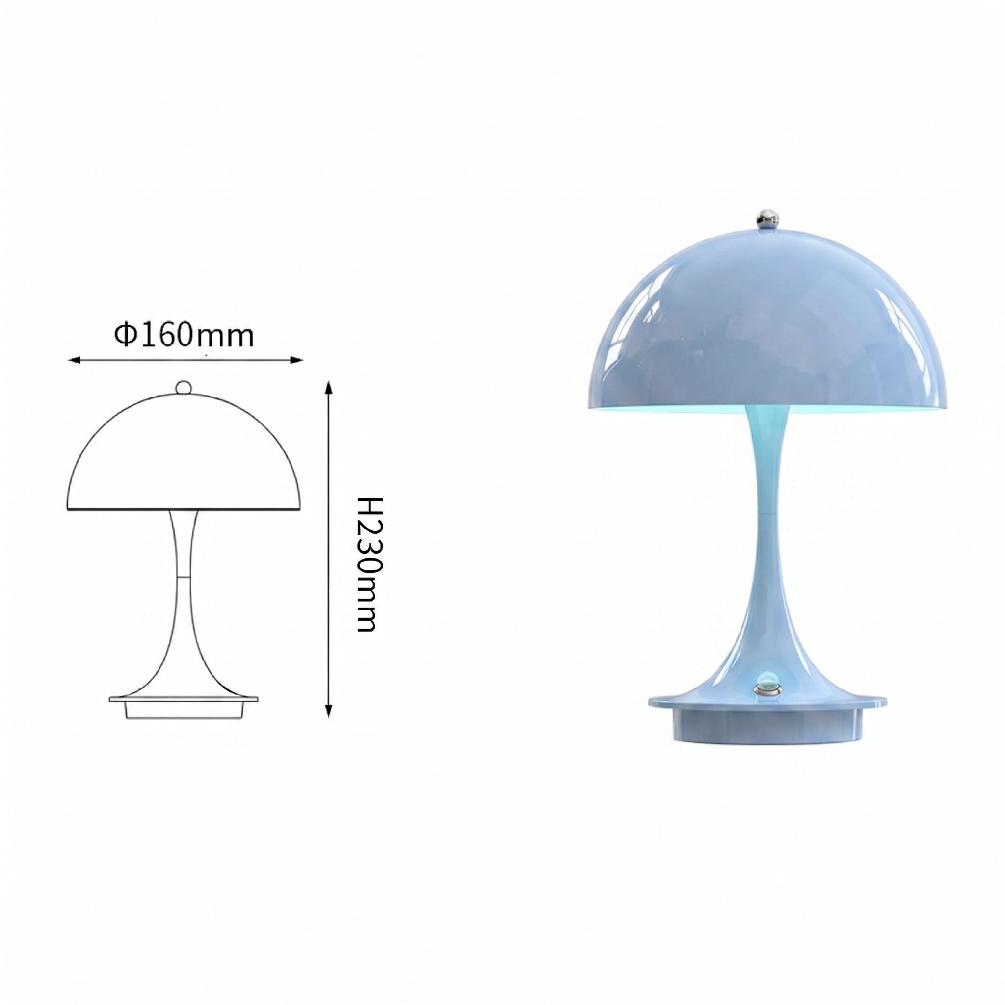 Panthella Portable LED Rechargeable Table Lamp - Touch Control