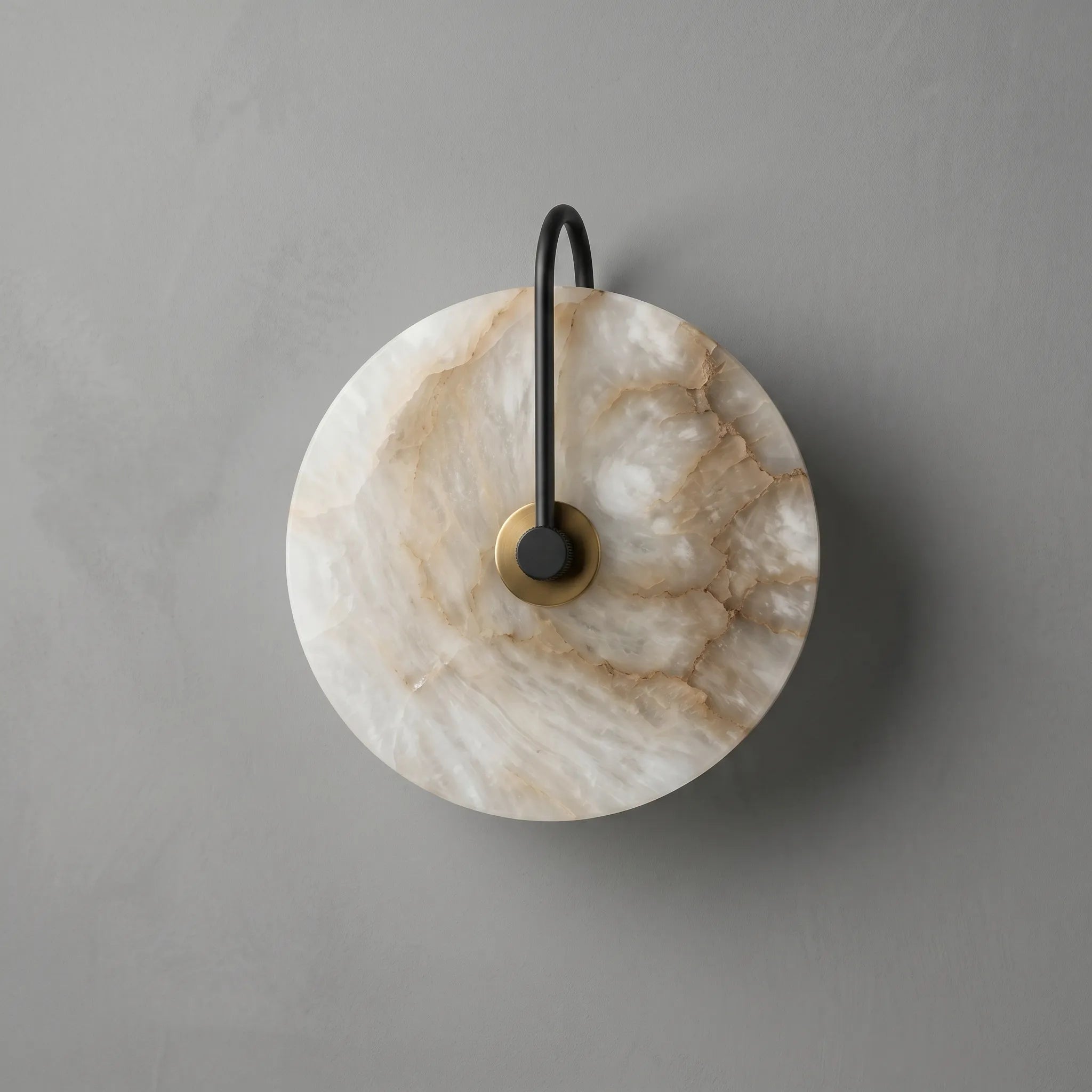 Zarra Alabaster Disc LED Wall Sconce
