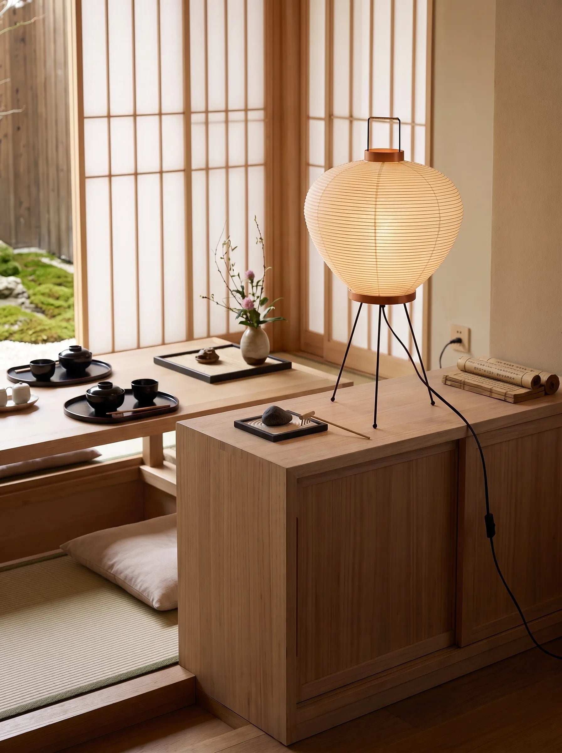 Akita Paper Lamp for Floor  -  Retro Floor Light
