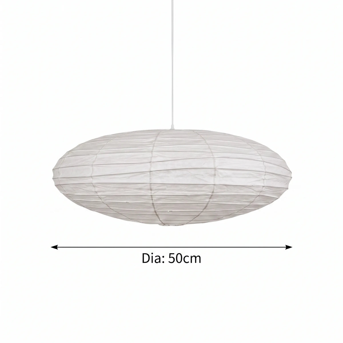 Akita Oval Rice Paper Japandi Pendant Light