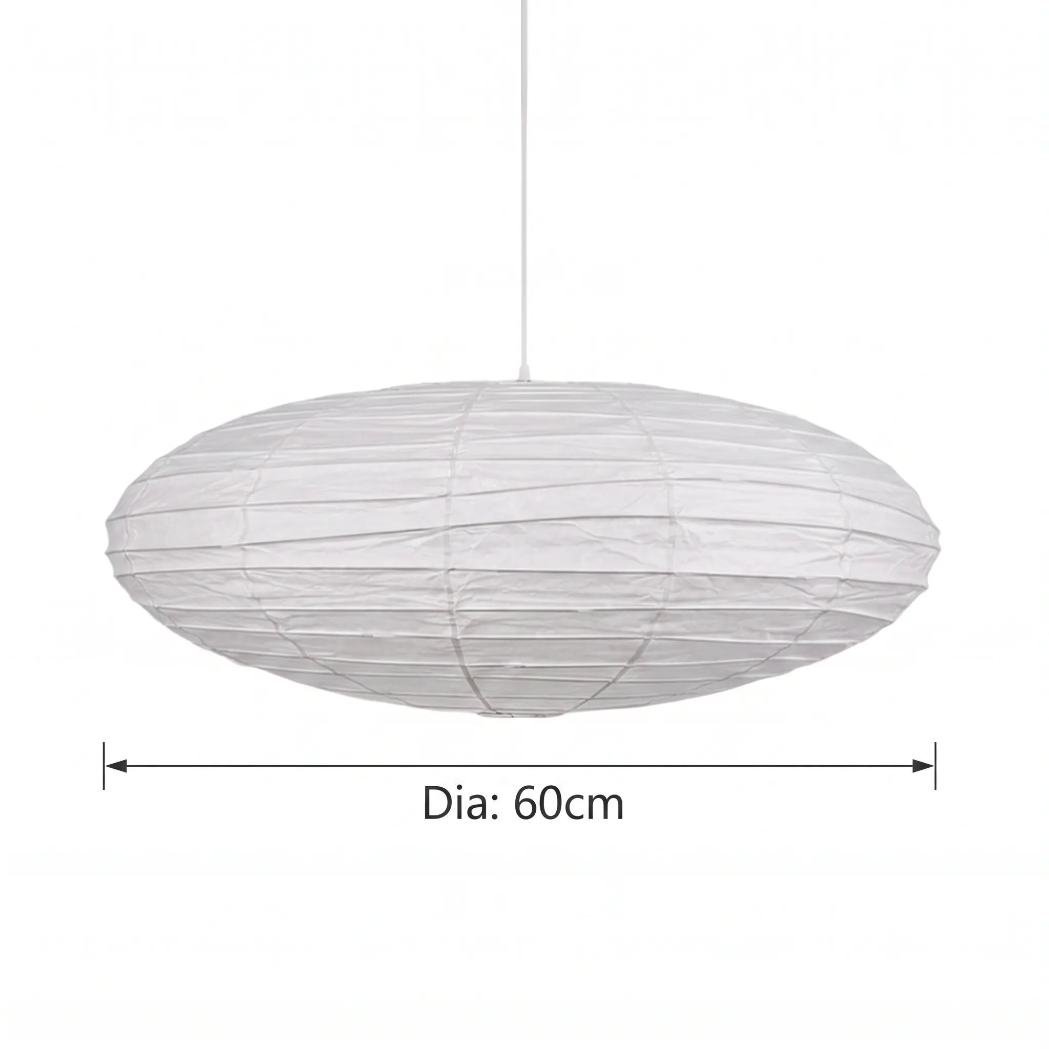 Akita Oval Rice Paper Japandi Pendant Light
