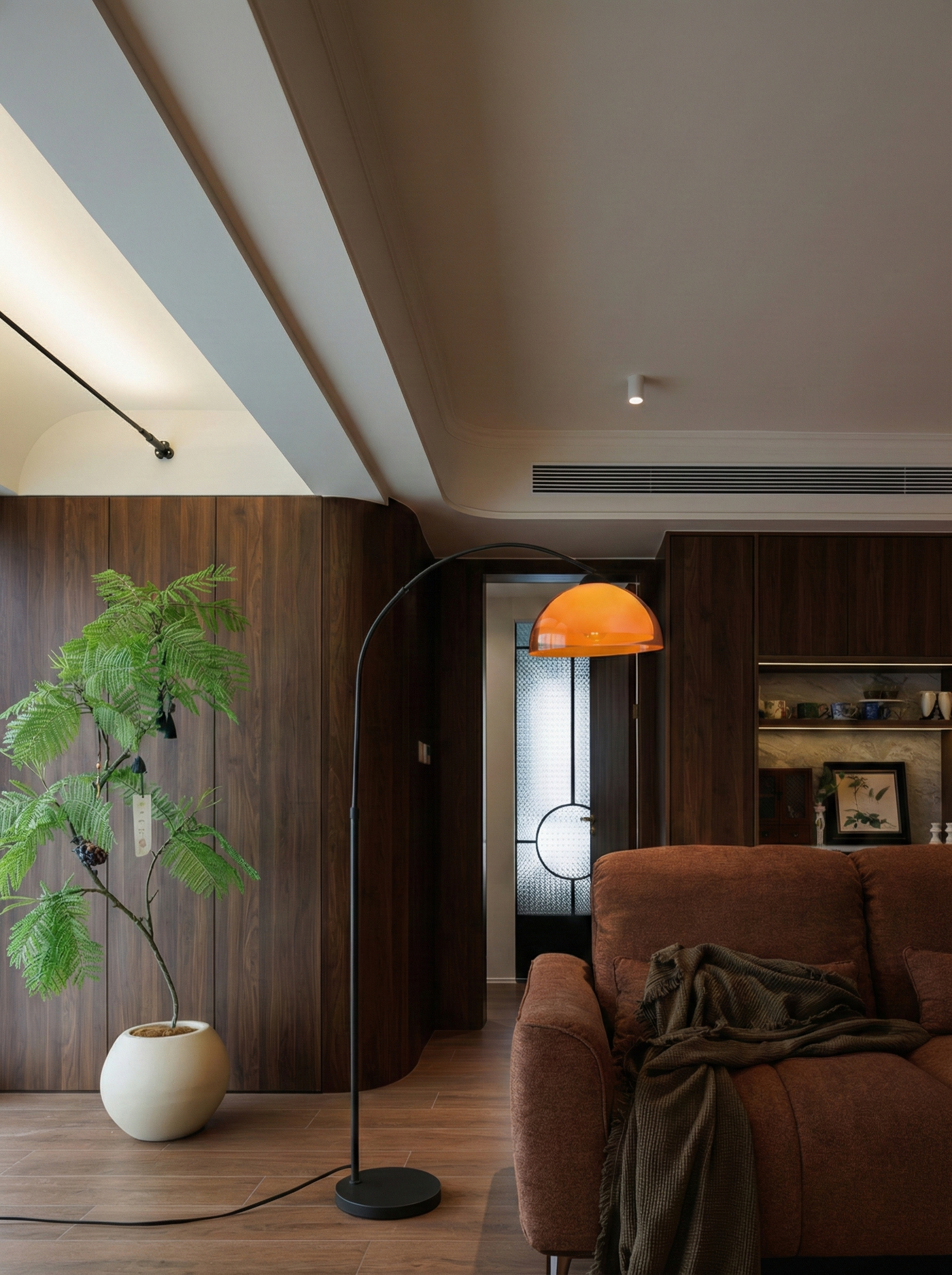Coby Grand Arc Floor Lamp With Optional Side Table