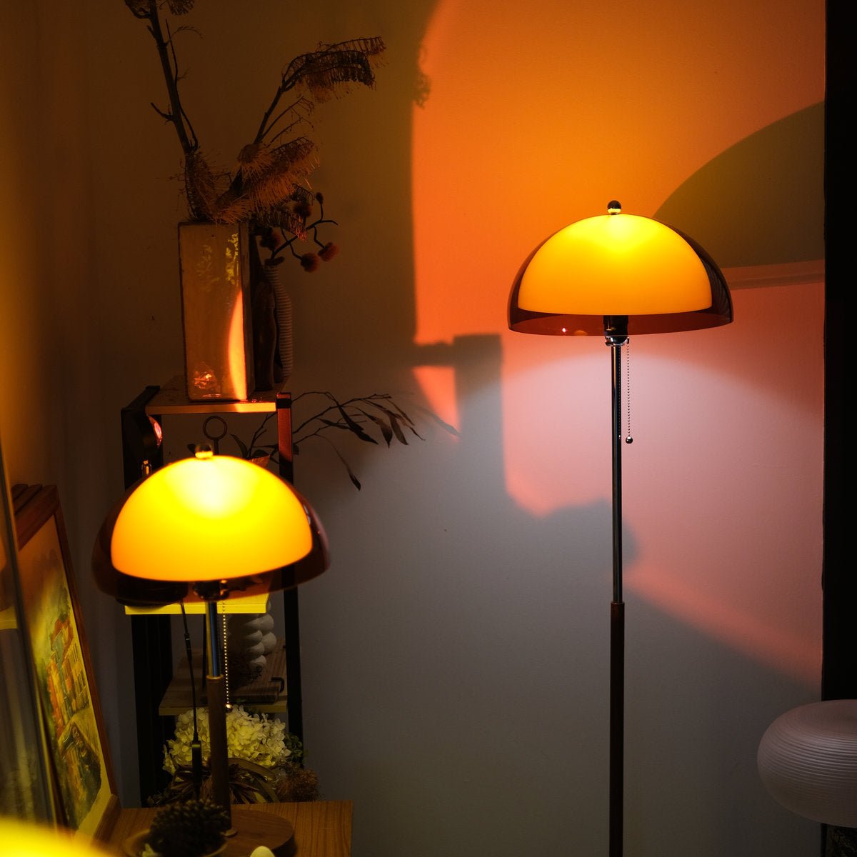 Coby+ Double Dome Floor & Table Lamp Duo - Homezee