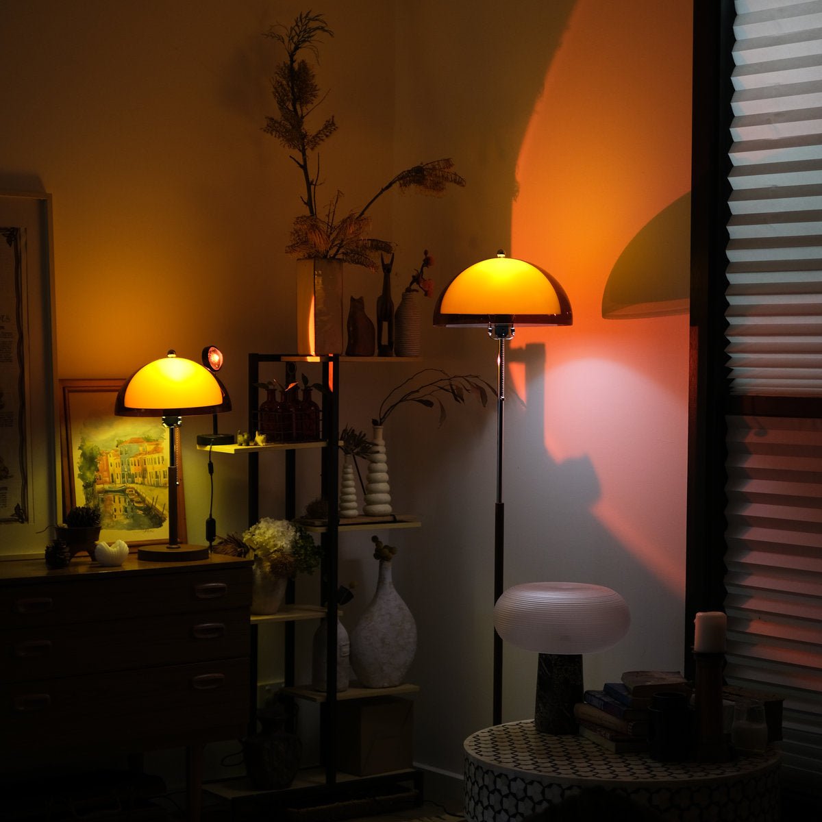 Coby+ Double Dome Floor & Table Lamp Duo - Homezee