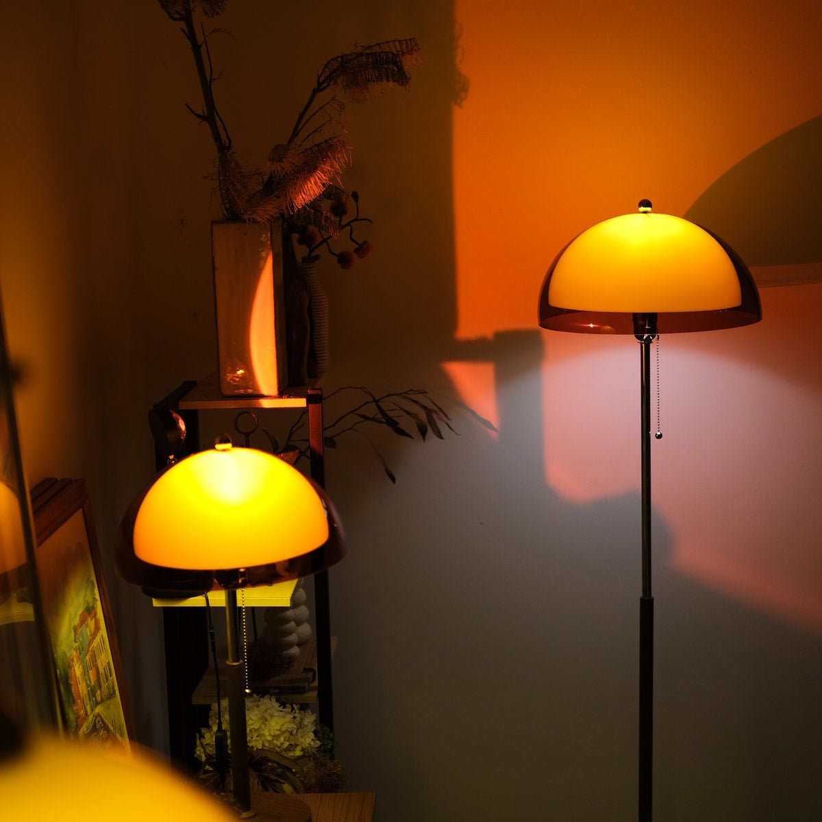 Coby+ Double Dome Floor & Table Lamp Duo - Homezee