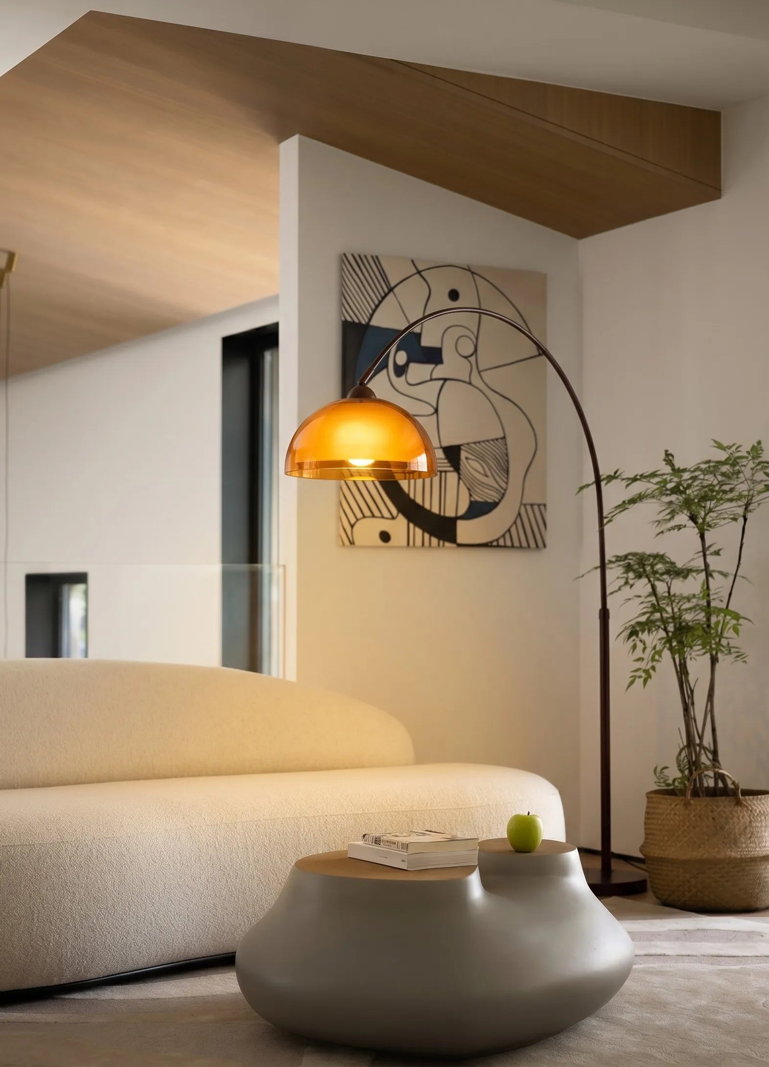 Coby Grand Arc Floor Lamp Black or Brown