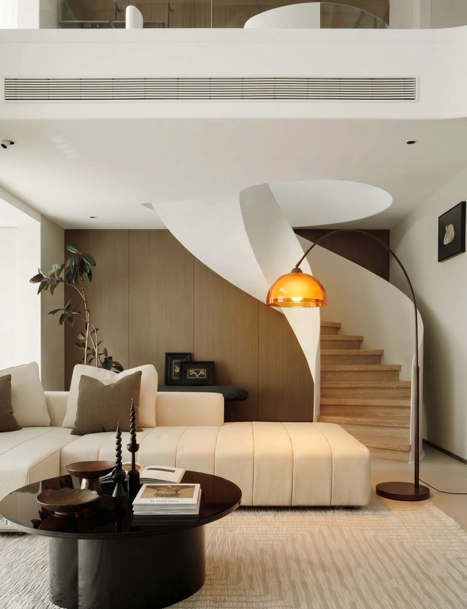 Coby Grand Arc Floor Lamp Black or Brown