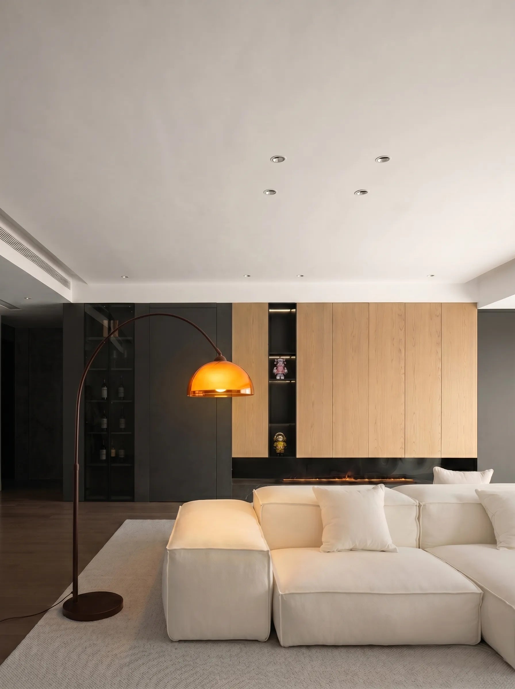 Coby Grand Arc Floor Lamp Black or Brown