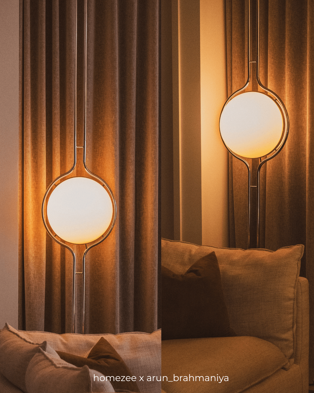 Garreau Globe Floor To Ceiling Lamp - Bauhaus Replica 1971 Design - Homezee