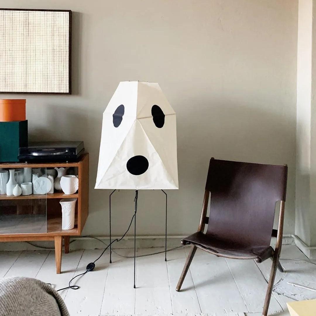 Akita Polygon Rice Paper Tripod Floor Lamp - Homezee