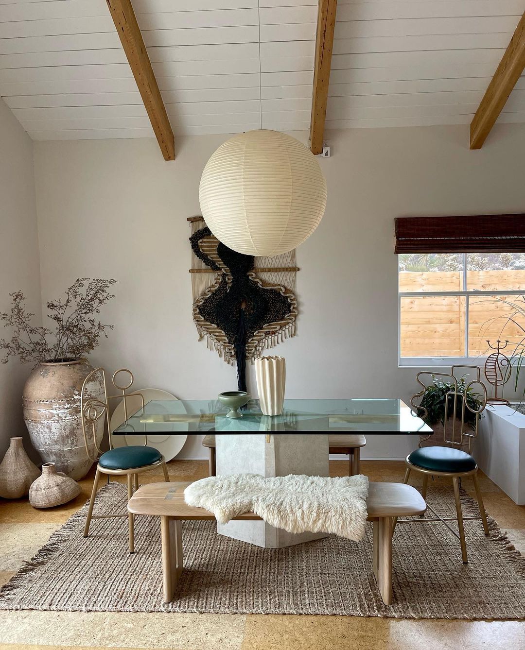 Akita Rice Paper Globe Pendant Lamp - Homezee