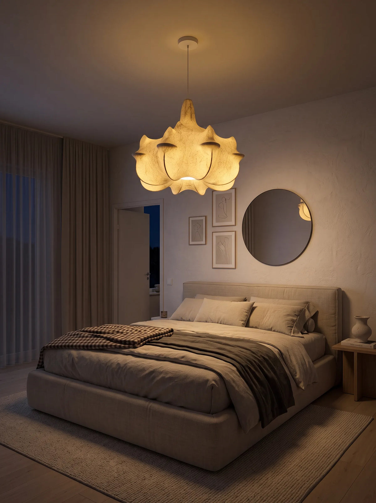 Nelson Silk Cocoon Wabi-Sabi Cloud Pendant Light