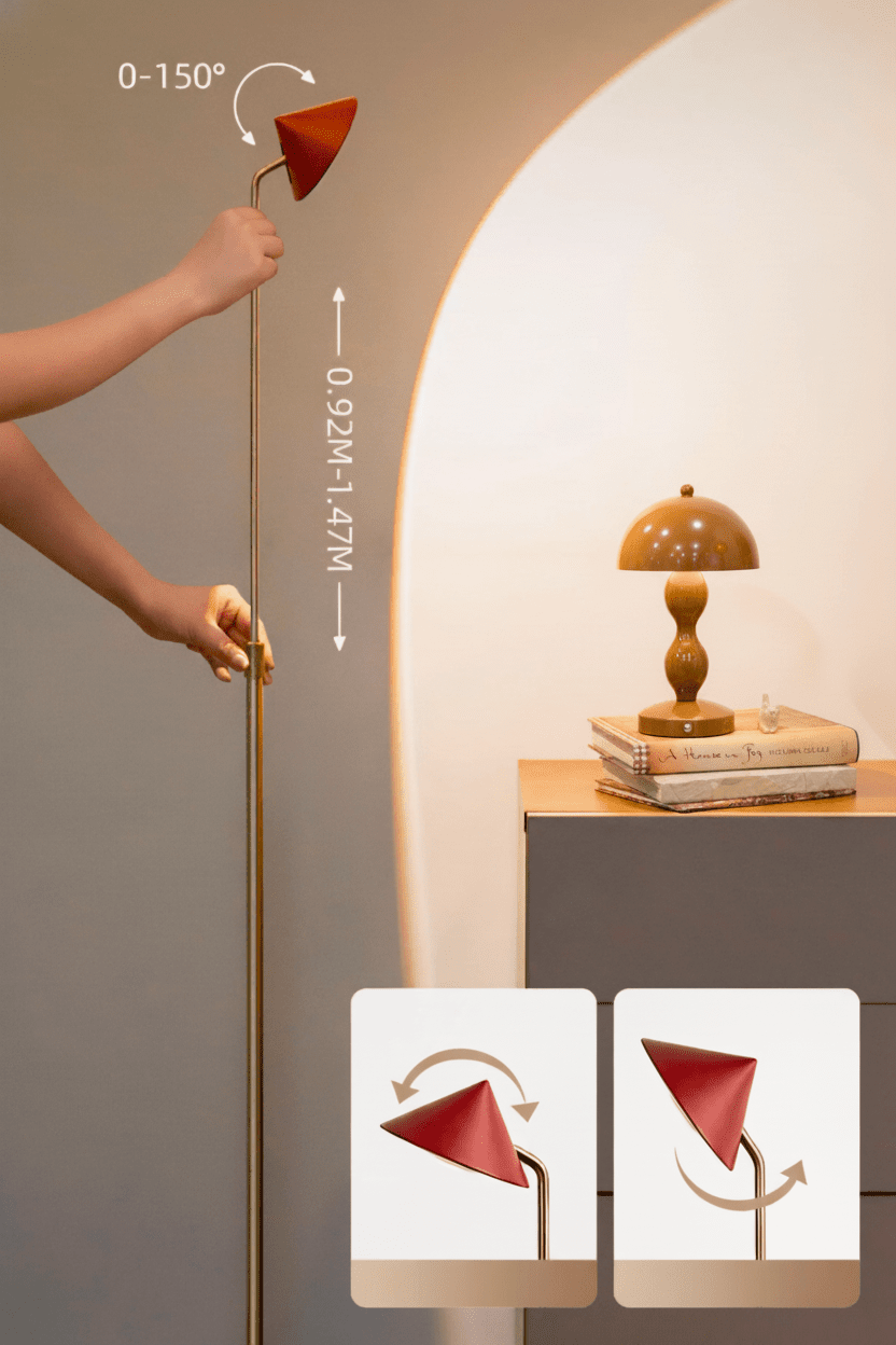 Saga Halo Floor Lamp LED | Touch Control Adjustable - Homezee